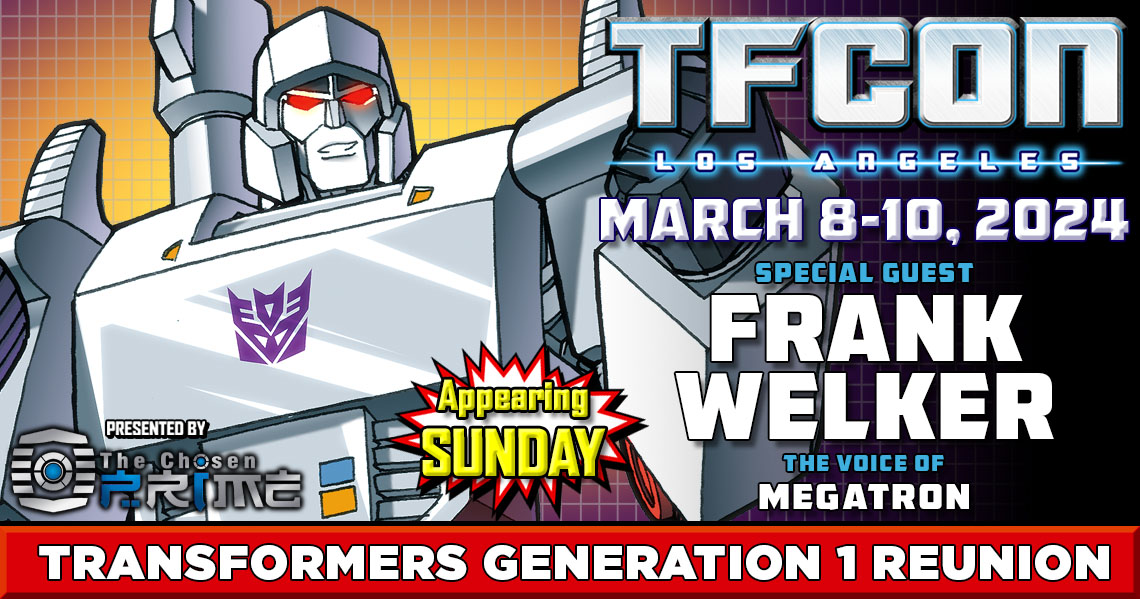 Frank Welker the voice of Megatron to attend TFcon Los Angeles 2024